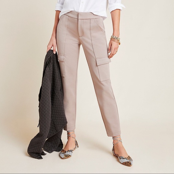 Anthropologie the Essential Slim Knit Cargo Pants - Picture 1 of 13